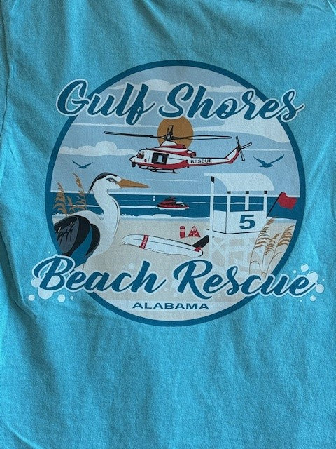 Youth Beach Rescue T-Shirts in Crunchberry and Lagoon