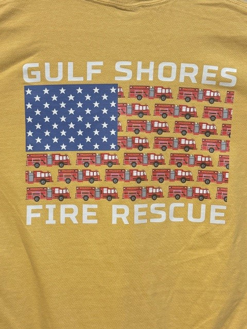 Adult Mustard Comfort Color Fire T-Shirt