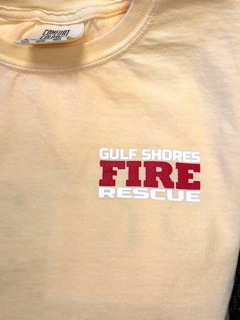 Youth Yellow and Blue Fire Truck Tee