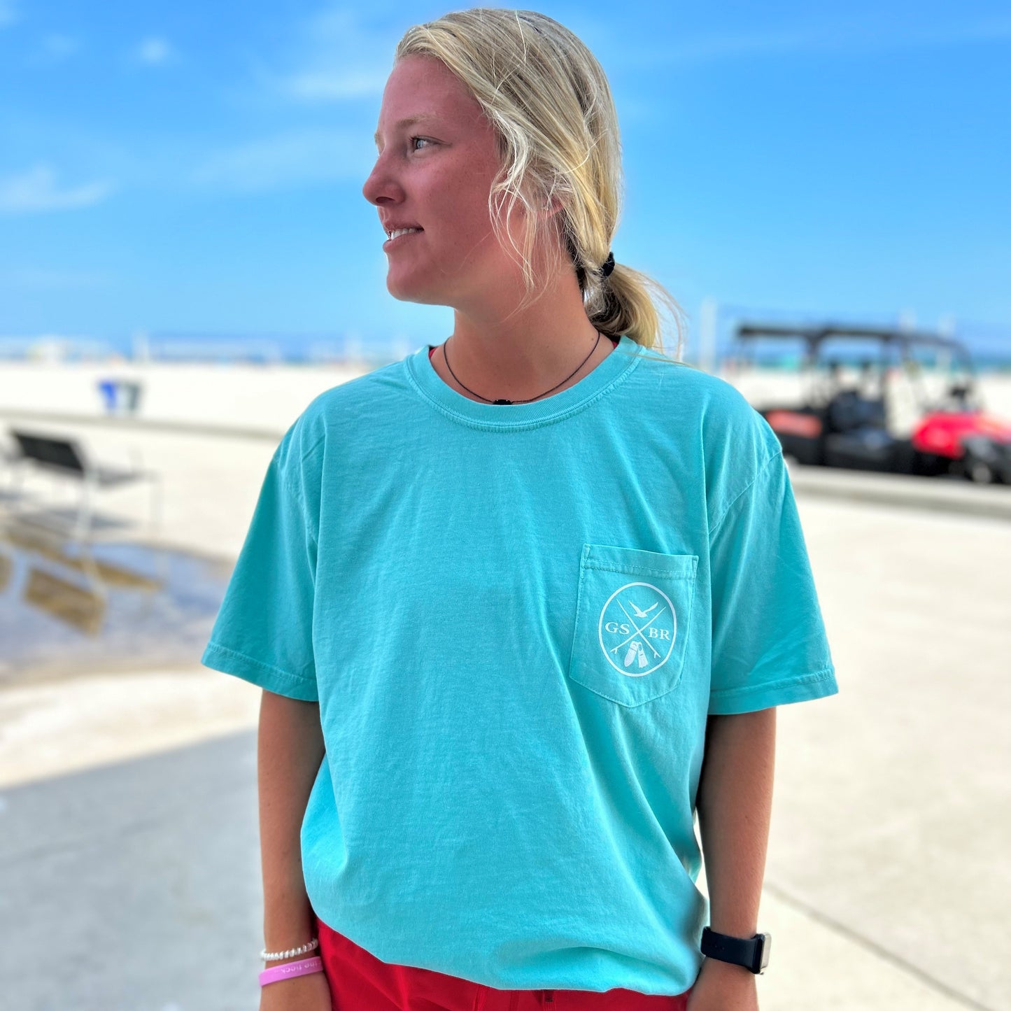 Adult Teal Beach Rescue Comfort Colors T-Shirt