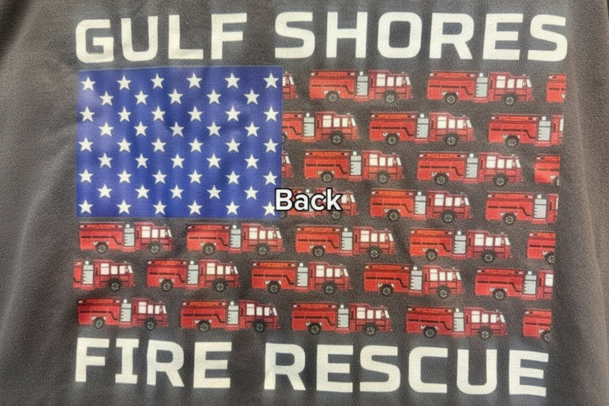 Adult Pepper Gulf Shores Fire Rescue Comfort Color T-shirt