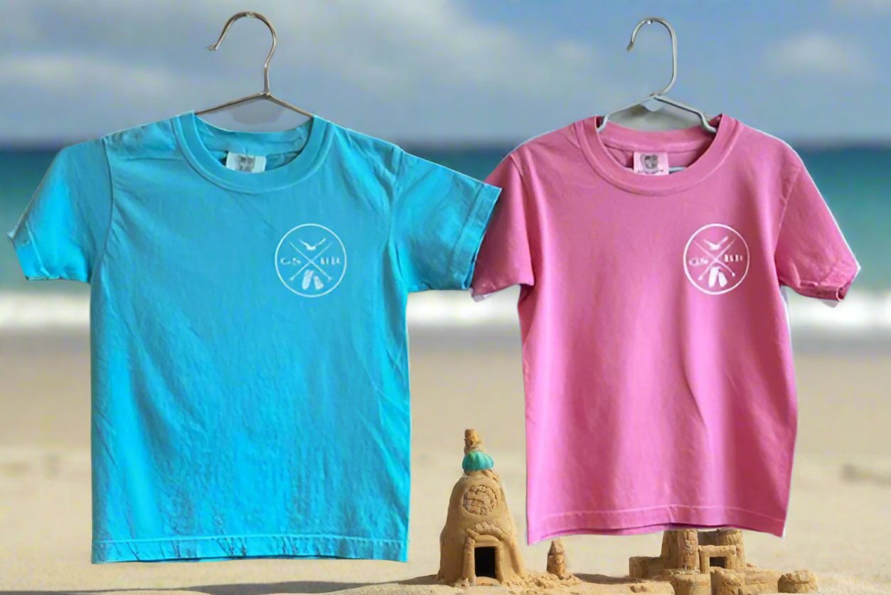 Youth Beach Rescue T-Shirts in Crunchberry and Lagoon
