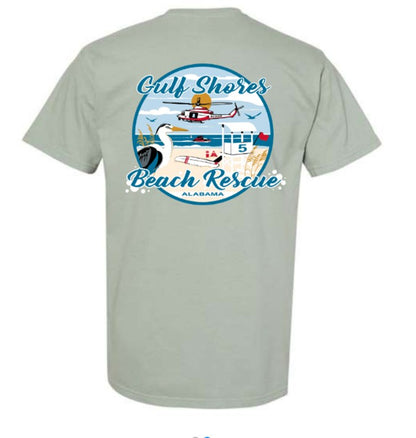 Adult Gulf Shores Beach Rescue Comfort Color in Bay