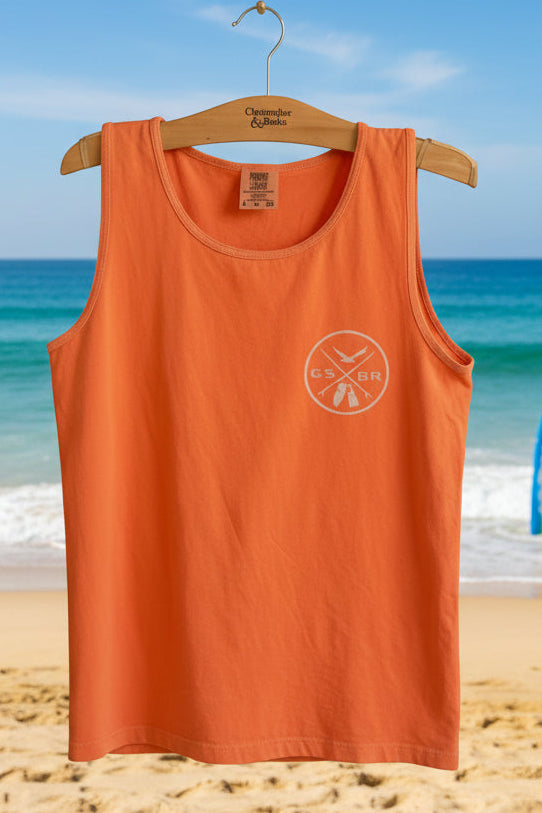 Adult Gulf Shores Beach Rescue Comfort Color Tank Top in Melon