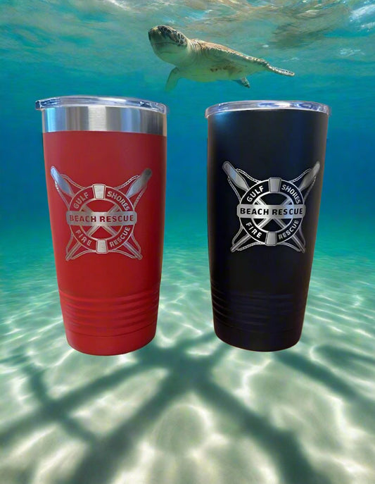 20 oz. Gulf Shores Beach Rescue Stainless Tumblers