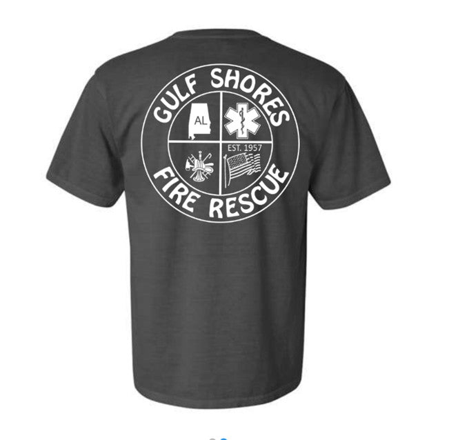 Adult Pepper Gulf Shores Fire Rescue Comfort Color T-shirt
