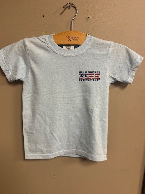 Gulf Shores Fire Rescue Youth Yellow and Blue Fire Truck Tee