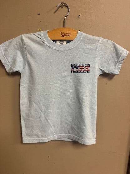 Gulf Shores Fire Rescue Youth Yellow and Blue Fire Truck Tee