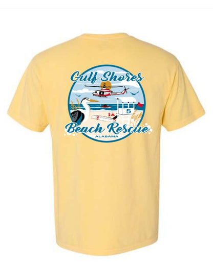 Adult Gulf Shores Beach Rescue Comfort Color in Butter Yellow
