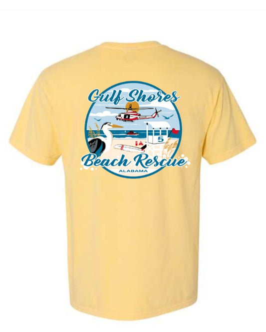 Adult Gulf Shores Beach Rescue Comfort Color in Butter Yellow